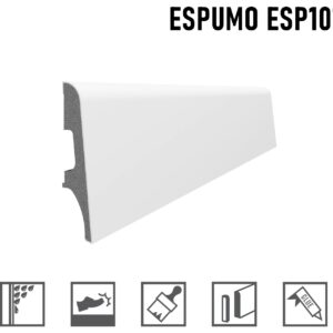 Putoplasto grindjuostė ESPUMO (ESP101) balta 16x65 mm